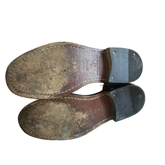 Brooks Brothers Tie Brown Dress Shoes Leather Work Round Split Toe Size 11D - Picture 5 of 7